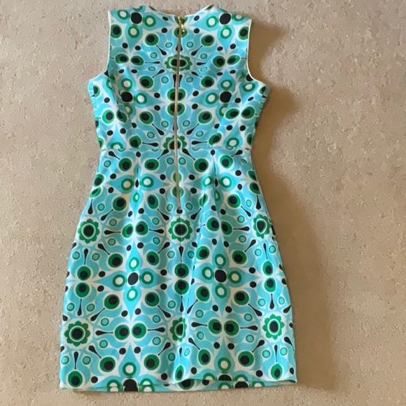 Darling retro Kate spade mini dress with exposed gold metal zipper - Picture 2 of 3